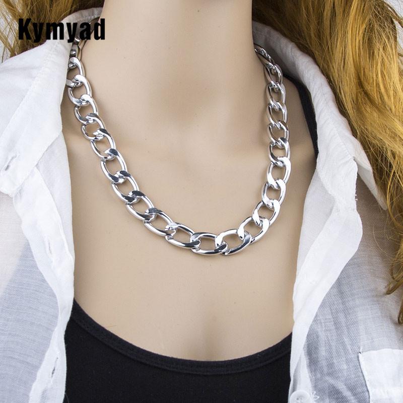 Kymyad Simple Chains Necklace Women Silver Color Necklaces Wide Chain Short Chunky Necklaces For Women Luxury Sweater Necklace
Kymyad Simple Chains Necklace Women Silver Color Necklaces Wide Chain Short Chunky Necklaces For Women Luxury Sweater Necklace