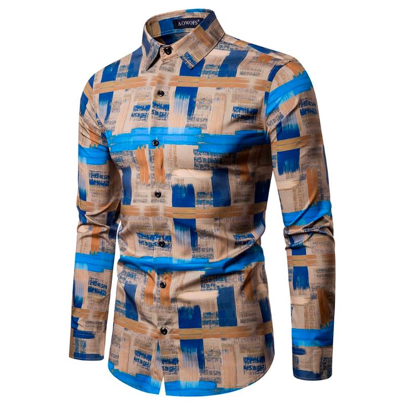 Hawaiian Shirt Male Mens Ethnic Style Vintage Printing Slim Long Sleeve Dress Shirt Blouse Tops Camisa Masculina Plus Size, Blue
Hawaiian Shirt Male Mens Ethnic Style Vintage Printing Slim Long Sleeve Dress Shirt Blouse Tops Camisa Masculina Plus Size, Blue