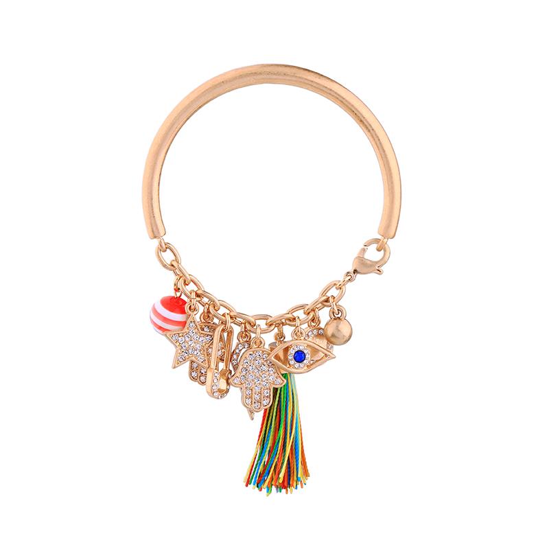 Antique Gold Color Round Chunky Bangles For Women Fashion Jewelry Lovely Crystal Star Hand Candy Colorful Tassel Bracelet
Antique Gold Color Round Chunky Bangles For Women Fashion Jewelry Lovely Crystal Star Hand Candy Colorful Tassel Bracelet