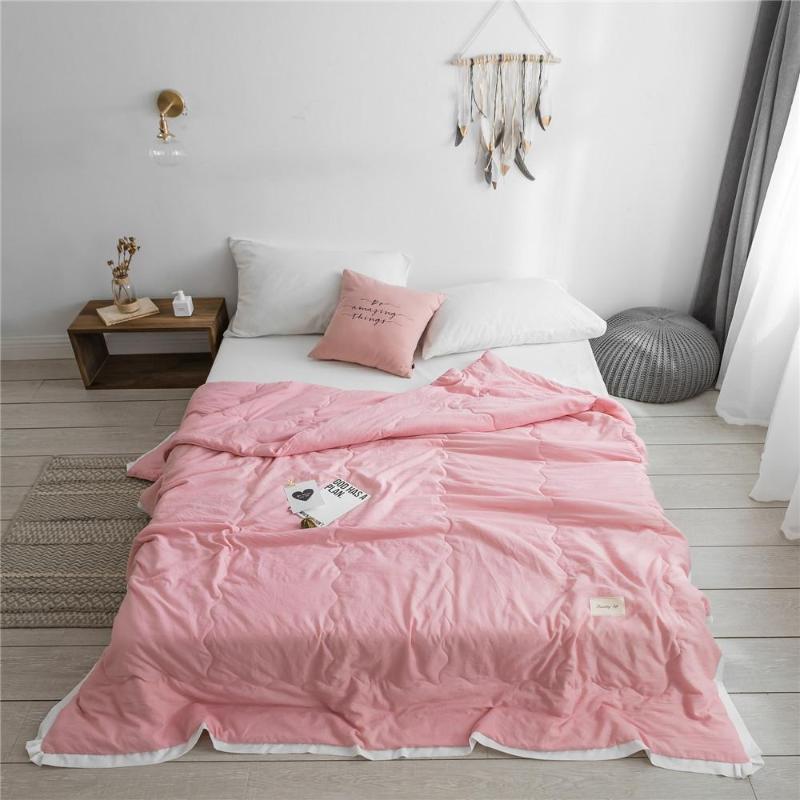 Comforters & Sets Simple Style Pure Color Summer Quilt Bedspread Blanket Pink Comforter Soft Bed Cover Twin Full Queen Quilting Solid Bedclo, Style3
Comforters & Sets Simple Style Pure Color Summer Quilt Bedspread Blanket Pink Comforter Soft Bed Cover Twin Full Queen Quilting Solid Bedclo, Style3