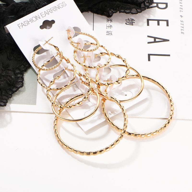 ISINYEE 5 Pair/set Oversize Big Large Circle Hoops Earrings Sets for Women Vintage Gold Punk Bamboo Ear Wedding Party Jewelry
ISINYEE 5 Pair/set Oversize Big Large Circle Hoops Earrings Sets for Women Vintage Gold Punk Bamboo Ear Wedding Party Jewelry