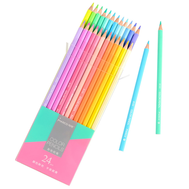 Marco 12/24 Macaron Series Pastel Colors Non-toxic Color Pencil lapis de cor Professional Colored Pencils for School Supplies 201223