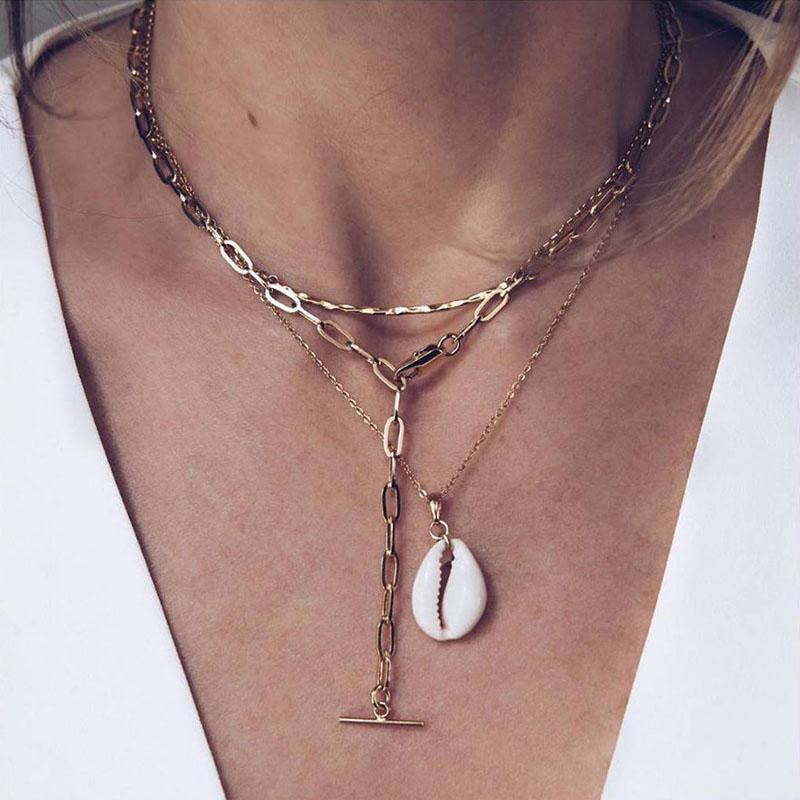 3 Pcs/set Bohemian Shell Multilayer Choker Necklace for Women Gold Chain Long Necklaces collar Collier Seashell Pendant Jewelry
3 Pcs/set Bohemian Shell Multilayer Choker Necklace for Women Gold Chain Long Necklaces collar Collier Seashell Pendant Jewelry