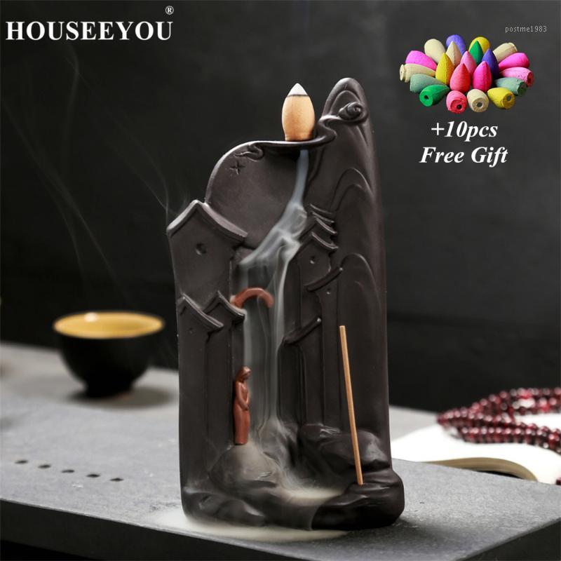 10Pcs Incense Cones + Backflow Incense Burner Stick Holder Stand Base Waterfall Censer Home Office Buddhist Temple Decoration1
10Pcs Incense Cones + Backflow Incense Burner Stick Holder Stand Base Waterfall Censer Home Office Buddhist Temple Decoration1