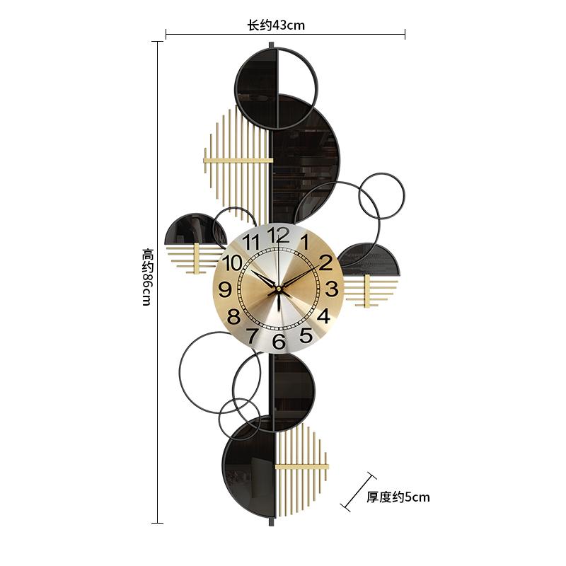 Nordic light luxury living room home decoration personalized creative ironwork wall clock