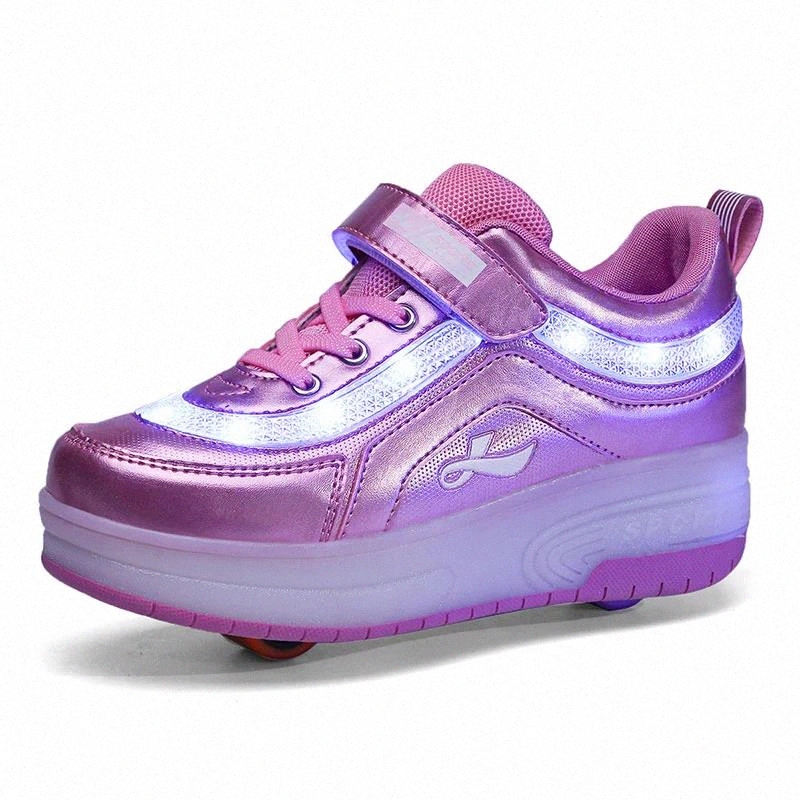 Children Two Wheels Luminous Glowing Sneakers White Pink Led Light Roller Skate Shoes Kids Led Shoes Boys Girls USB Charging #7r58
Children Two Wheels Luminous Glowing Sneakers White Pink Led Light Roller Skate Shoes Kids Led Shoes Boys Girls USB Charging #7r58