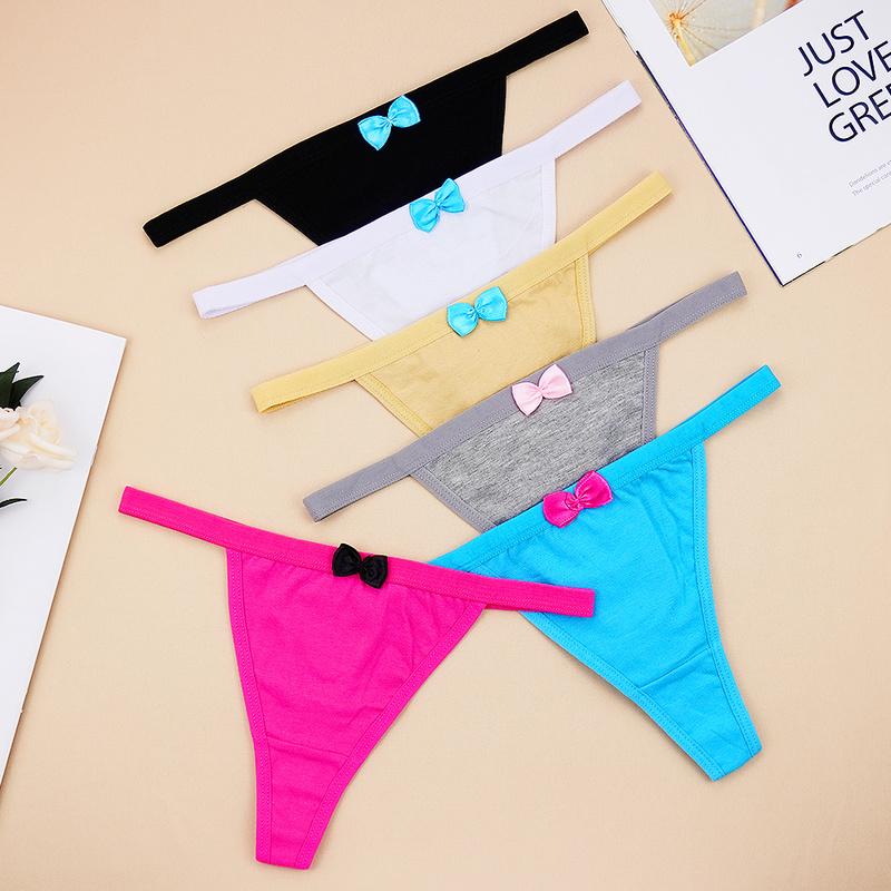 6pcs/lots Thongs Woman Sexy Panties Micro Bikini Low Cut Bow Sports Tangas Femme Cotton G-String Wholesale Dropshipping, Multi
6pcs/lots Thongs Woman Sexy Panties Micro Bikini Low Cut Bow Sports Tangas Femme Cotton G-String Wholesale Dropshipping, Multi