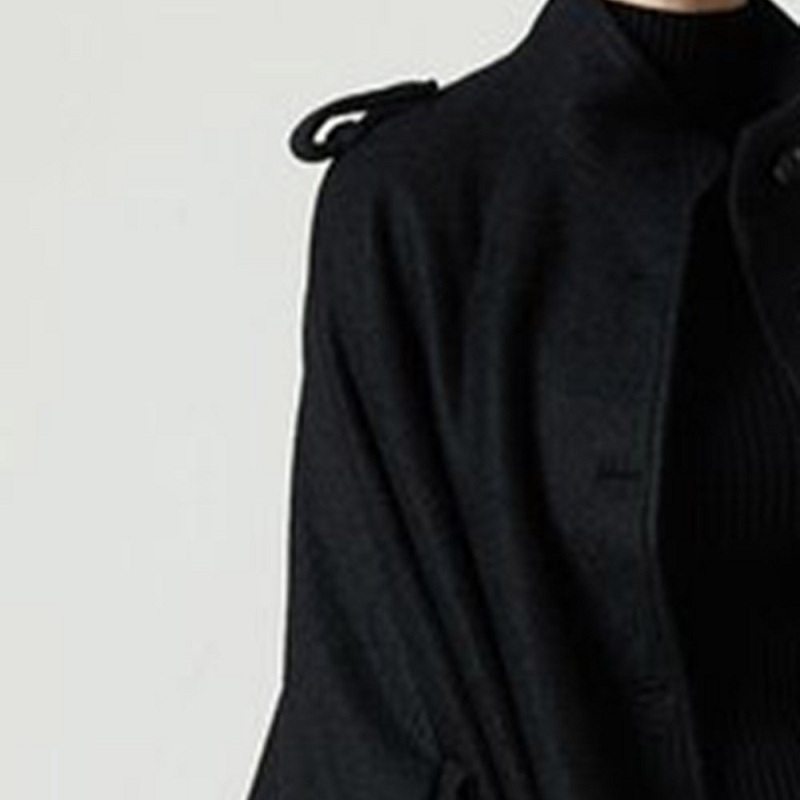 Gothic Women Wool Cape Coats Button Loose Casual Outerwear High Street Stylish Autumn Winter Warm Overcoat Female Black Top Coat 201027