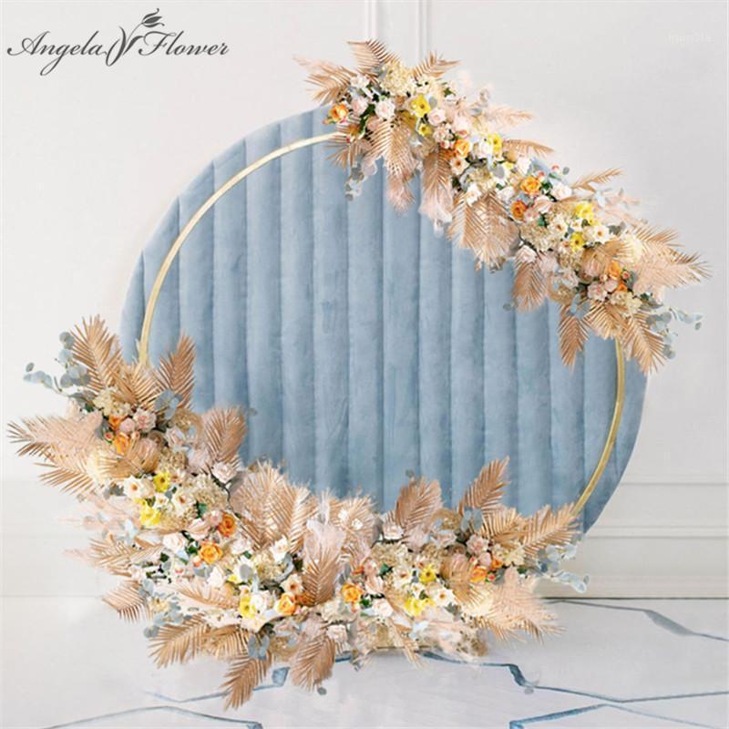 Custom artificial flower row champagne wedding props iron arch background decor party stage golden plants flower arrangement DIY1, Customized color
Custom artificial flower row champagne wedding props iron arch background decor party stage golden plants flower arrangement DIY1, Customized color