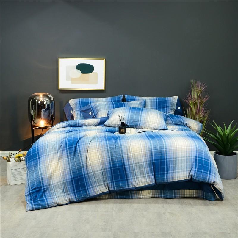 100% Cotton Duvet Cover Set Button Closure Ultra Soft Durable Warm Queen King size Plaid Bedding set with Bed Sheet Pillowcases, Color 7
100% Cotton Duvet Cover Set Button Closure Ultra Soft Durable Warm Queen King size Plaid Bedding set with Bed Sheet Pillowcases, Color 7