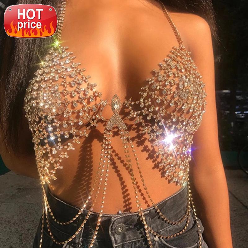 AKYZO Luxury Rhinestone Silver Tassel Chain Camis Top Women Nightclub Brilliant Artificial Diamond Festival Beach Wear Crop Tops #9i6C, White
AKYZO Luxury Rhinestone Silver Tassel Chain Camis Top Women Nightclub Brilliant Artificial Diamond Festival Beach Wear Crop Tops #9i6C, White