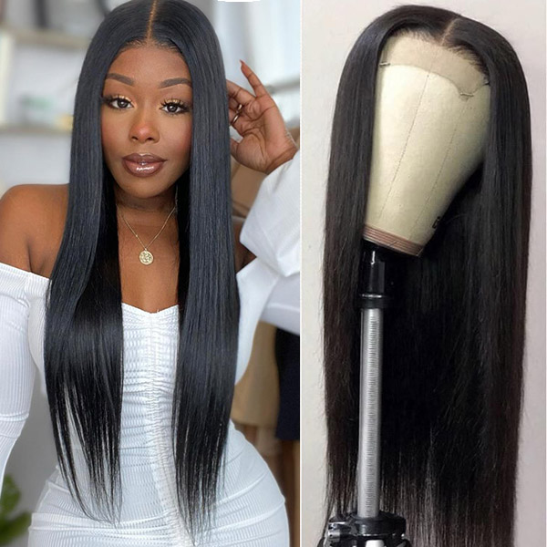 Ishow 5*5 Transparent Lace Closure Wig 28 34 40 INCH Loose Deep Curly Body Water Straight Brazilian Human Hair Lace Front Wigs Peruvian Hair