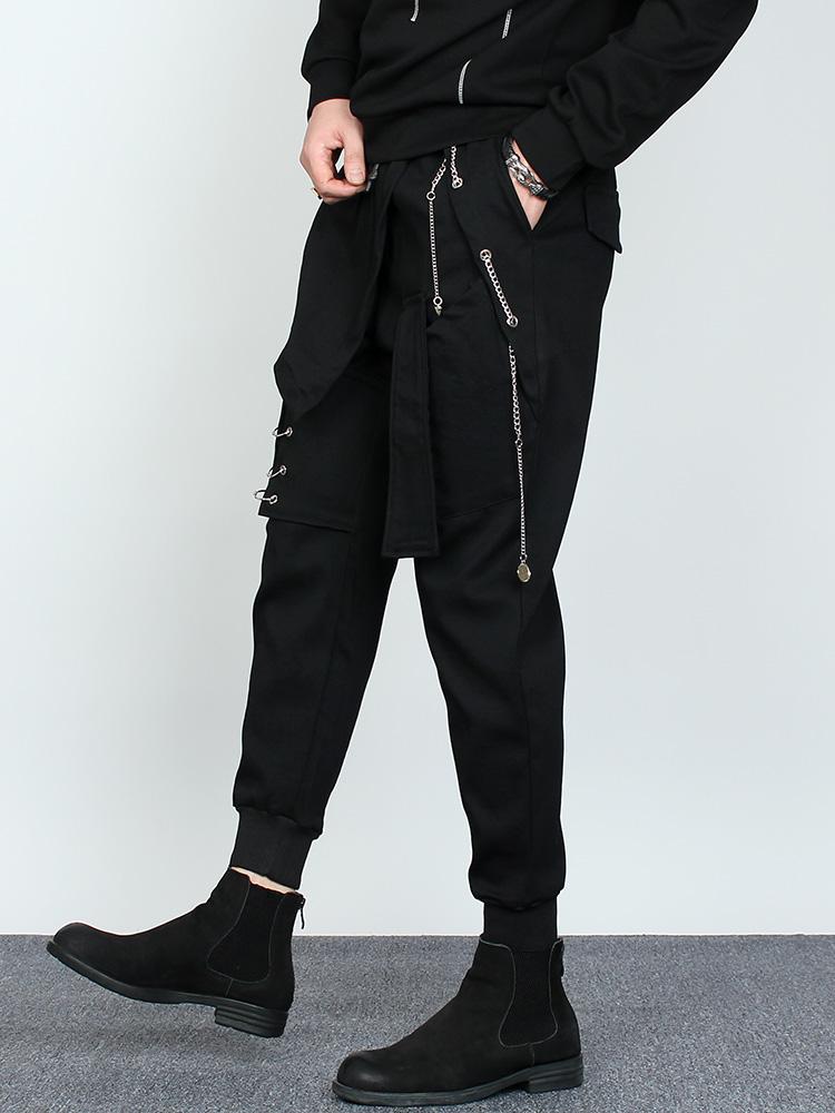 M-3XL!Men's trendy brand dark autumn and winter Slim metal decoration beam feet Harlan personality trend hair stylist casual boo, Black
M-3XL!Men's trendy brand dark autumn and winter Slim metal decoration beam feet Harlan personality trend hair stylist casual boo, Black
