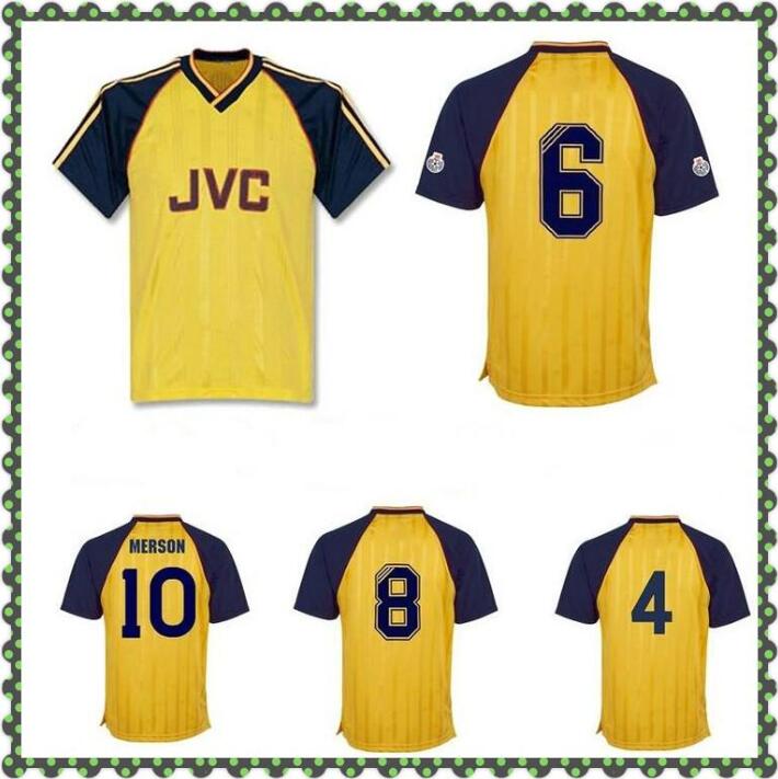 1988 1989 1990 1991 away Merson Tony Adams Thomas retro soccer jersey ROCASTLE Dixon Campbell Smith Limpar classic vintage football shirt, Black;yellow
1988 1989 1990 1991 away Merson Tony Adams Thomas retro soccer jersey ROCASTLE Dixon Campbell Smith Limpar classic vintage football shirt, Black;yellow
