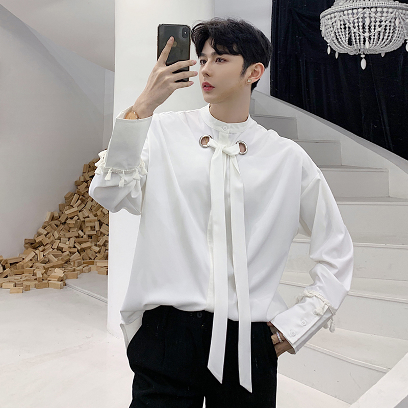 2021 New Spring Designer Metallic Islanders Garnishing Popular Ribbon Loose Stand-up Shirt of Men's . 6TV7, Black
2021 New Spring Designer Metallic Islanders Garnishing Popular Ribbon Loose Stand-up Shirt of Men's . 6TV7, Black
