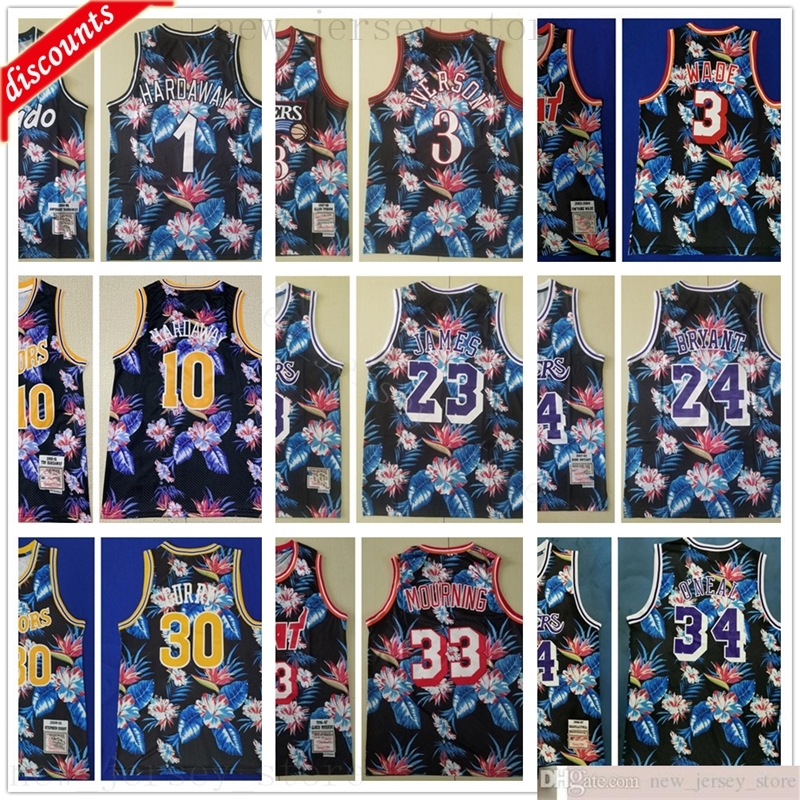 Floral Fashion Retro Camo Basketball Jerseys 10 Hardaway Dwyane Iverson 3 Wade 23 James 30 Curry 33 Mourning Bird 1 Penny 34 O'Neal Jerseys, As picture
Floral Fashion Retro Camo Basketball Jerseys 10 Hardaway Dwyane Iverson 3 Wade 23 James 30 Curry 33 Mourning Bird 1 Penny 34 O'Neal Jerseys, As picture