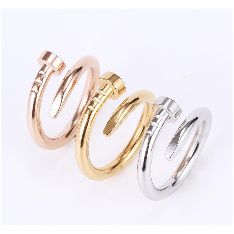 Nail Ring Titanium Steel Gold Ring Black Silver Rose Gold Love Brand Ring For Women Wedding Jewelry Wholesales Ch wmtBaD new_dhbest
Nail Ring Titanium Steel Gold Ring Black Silver Rose Gold Love Brand Ring For Women Wedding Jewelry Wholesales Ch wmtBaD new_dhbest