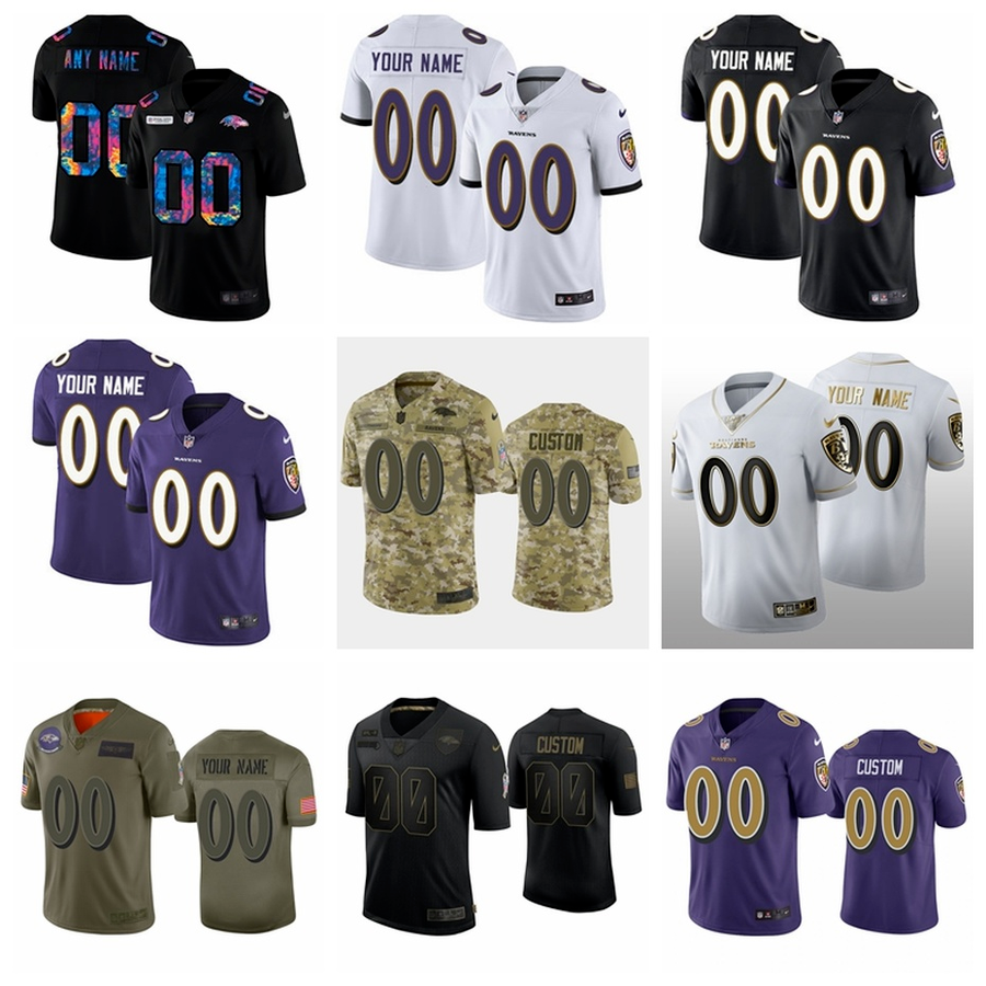 

Customized Jersey Football Baltimore''Ravens''MEN WOMEN''NFL''YOUTH Limited Vapor Untouchable Alternate 100% embroidery -6XL