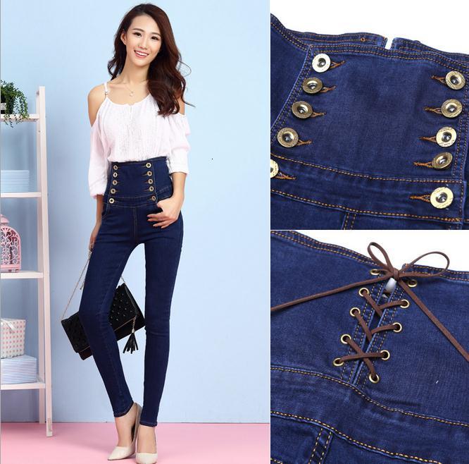 New Large Size European Women Styling High-waisted Pencil Pants Feet Were Thin Jeans Waistband Info, Blue
New Large Size European Women Styling High-waisted Pencil Pants Feet Were Thin Jeans Waistband Info, Blue