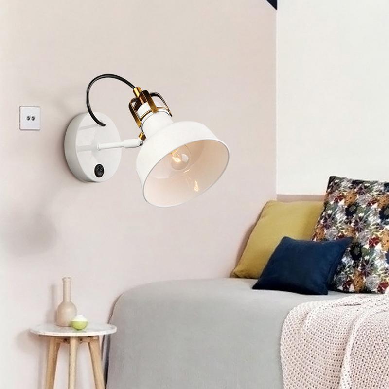 American Country style Loft Industrial wind Wall lamp Simple White Living room Bedside lamp Creative The study Bedroom
American Country style Loft Industrial wind Wall lamp Simple White Living room Bedside lamp Creative The study Bedroom