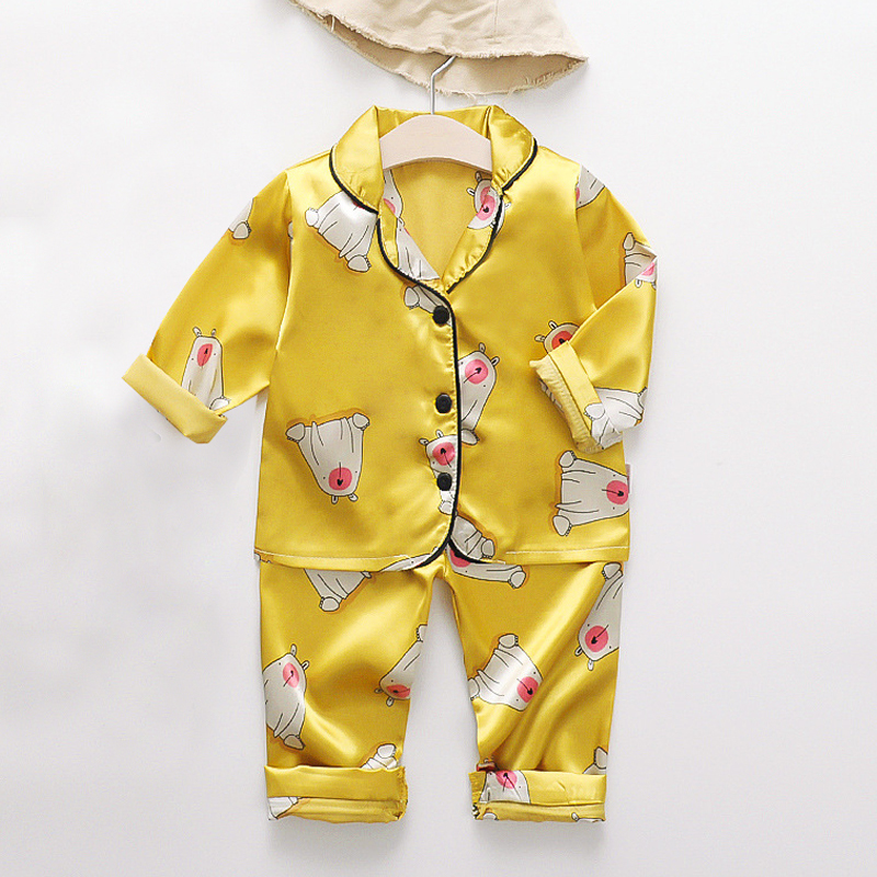 Girls Pajamas Set Kids Sleepwear Outfits Summer Autumn Toddler Girls Long Sleeve Pijamas For Boys Pajamas Suit Children Clothing LJ201216