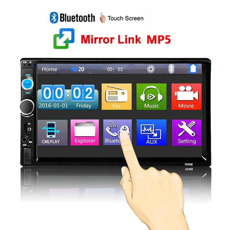 Universal 7 Inch 2din Car DVD Player Android GPS Navigation Support Mirror Link Reversing Camera Wifi Bluetooth RDS MP5 Function