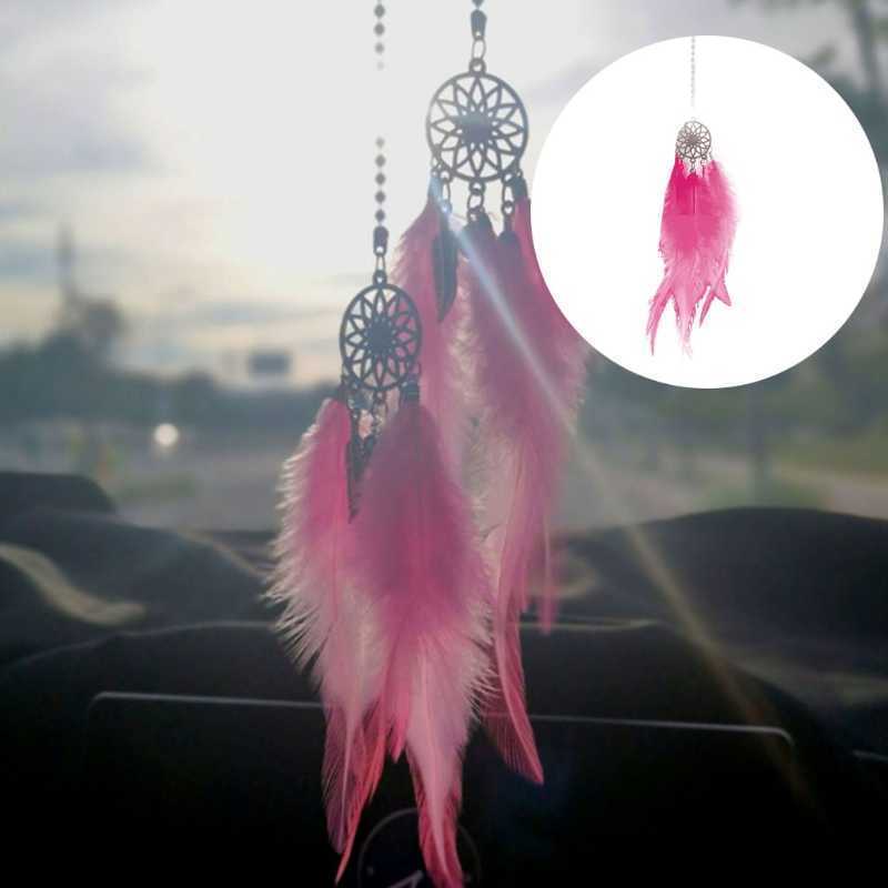 Auto Rearview Mirror Pendant Cute Dream Catcher Interior Ornaments for Car Decoration Birthday Presents Wind Chimes