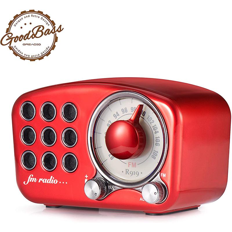 red Bluetooth Speaker Vintage Radio-Greadio FM Radio Old Fashioned Classic Style Strong Bass Enhancement Loud Volume speaker
red Bluetooth Speaker Vintage Radio-Greadio FM Radio Old Fashioned Classic Style Strong Bass Enhancement Loud Volume speaker