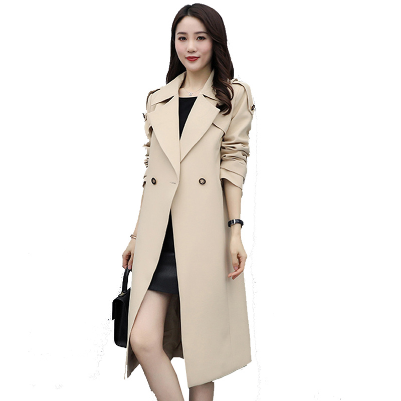 2021 New Women's mid-length woman's sweater fall new plus waist size on knee trench female coat, Light card
2021 New Women's mid-length woman's sweater fall new plus waist size on knee trench female coat, Light card