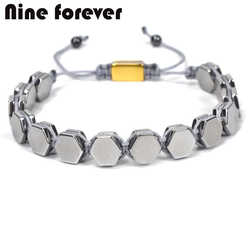 Nine forever Hematite stone Bracelet femme Braiding Macrame Bracelets for women pulseira masculina bileklik Men jewelry
Nine forever Hematite stone Bracelet femme Braiding Macrame Bracelets for women pulseira masculina bileklik Men jewelry