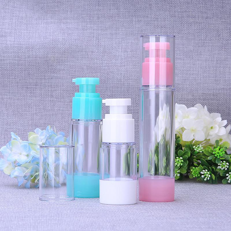 30Pcs 15ml 30ml 50ml Clear Pink Green Airless Pump Plastic Bottle Vacuum Pressure Emulsion Bottle Lotion Pump Cosmetic packaging
30Pcs 15ml 30ml 50ml Clear Pink Green Airless Pump Plastic Bottle Vacuum Pressure Emulsion Bottle Lotion Pump Cosmetic packaging
