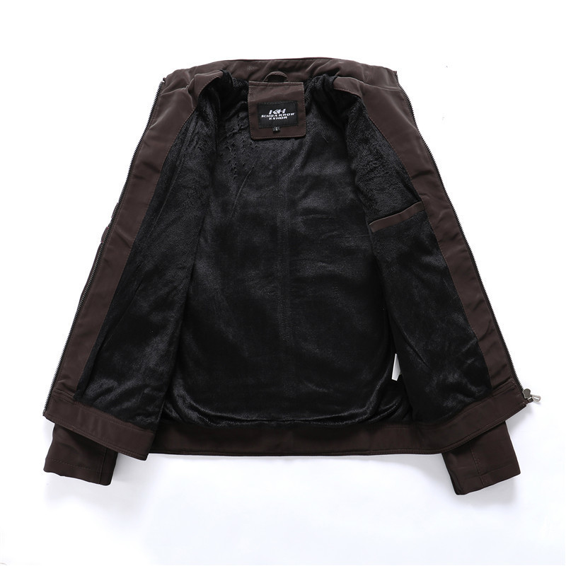 Autumn Winter Men's Leather Jacket Casual Motorcycle PU Jacket Coats Male Fleece Thick Warm Windbreaker High Quality Overcoat 201120
