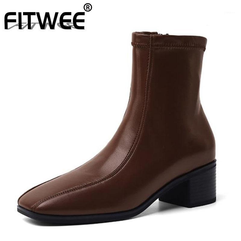 FITWEE Women Ankle Boots Fashion Zipper High Heel Winter Shoes Woman Warm Stretch Boot Casual Daily Lady Footwear Size 34-391, Brown
FITWEE Women Ankle Boots Fashion Zipper High Heel Winter Shoes Woman Warm Stretch Boot Casual Daily Lady Footwear Size 34-391, Brown
