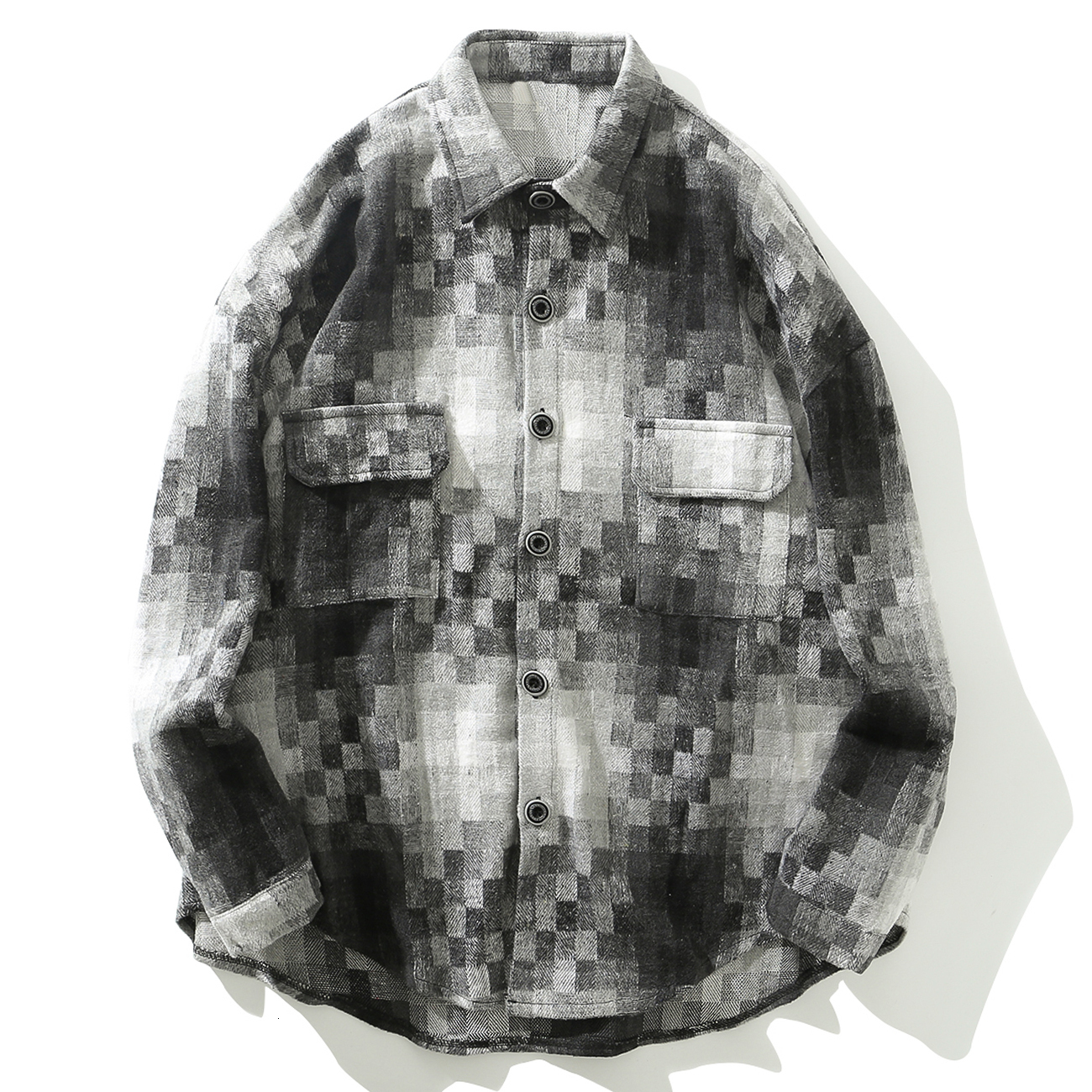 2021 New Plaid Mosaic Long Sleeve Shirts Men Hip Hop Streetwear Snap Button Autumn Cotton Loose Tops Harajuku Casual Knitted Shirt Wbtq, Gray
2021 New Plaid Mosaic Long Sleeve Shirts Men Hip Hop Streetwear Snap Button Autumn Cotton Loose Tops Harajuku Casual Knitted Shirt Wbtq, Gray