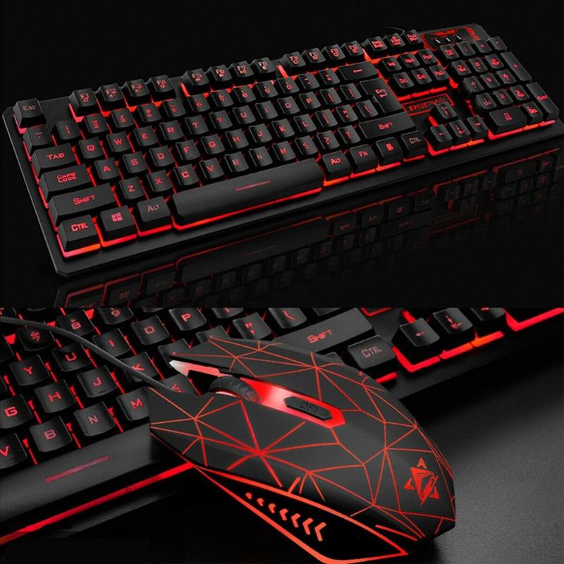 Wired Gaming USB Keyboard and Mouse Combo Set 3 Color Backlit Gaming Keyboard For Pc Gamer 2000DPI Waterproof Wired
Wired Gaming USB Keyboard and Mouse Combo Set 3 Color Backlit Gaming Keyboard For Pc Gamer 2000DPI Waterproof Wired