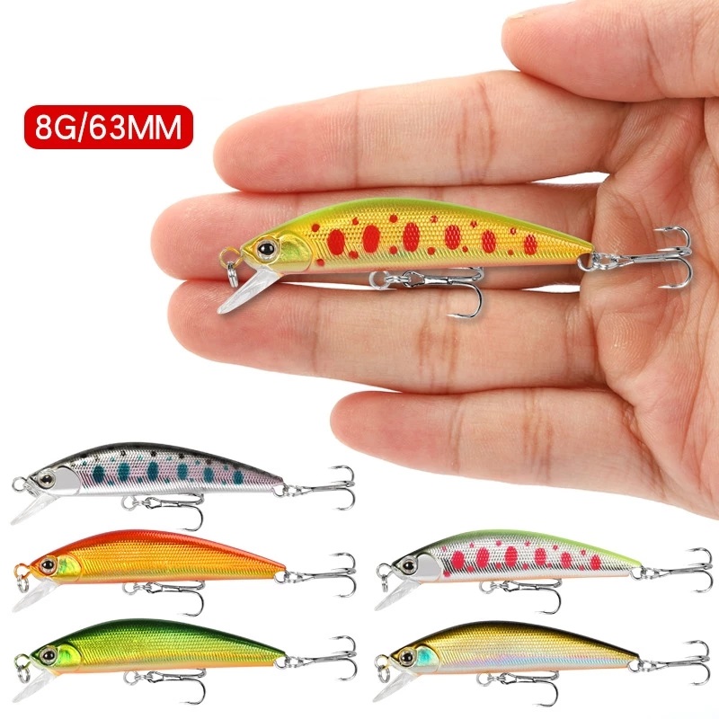 Japan Style IMA Minnow Sukari 63HS 63mm 8g Trout Fishing Bait Wobblers Artificial Lures Heavy Sinking
Japan Style IMA Minnow Sukari 63HS 63mm 8g Trout Fishing Bait Wobblers Artificial Lures Heavy Sinking