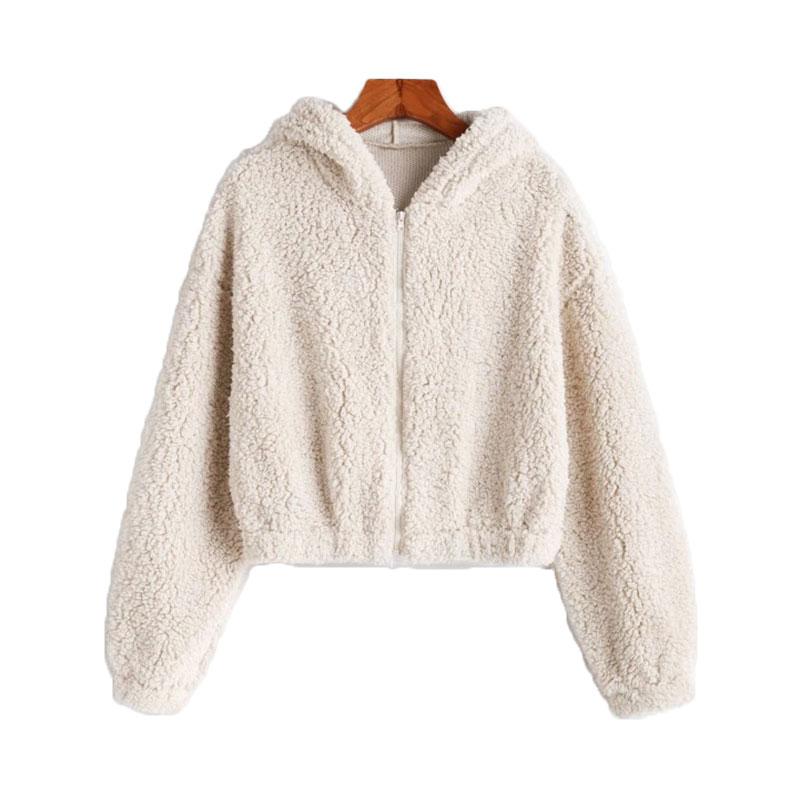 Fluffy Hoodies 2020 Autumn Winter Women Crop Hooded Jacket Warm Coat Fur Fleece Long Sleeve Outwear Zipper Cardigan Sweaters, Brown
Fluffy Hoodies 2020 Autumn Winter Women Crop Hooded Jacket Warm Coat Fur Fleece Long Sleeve Outwear Zipper Cardigan Sweaters, Brown