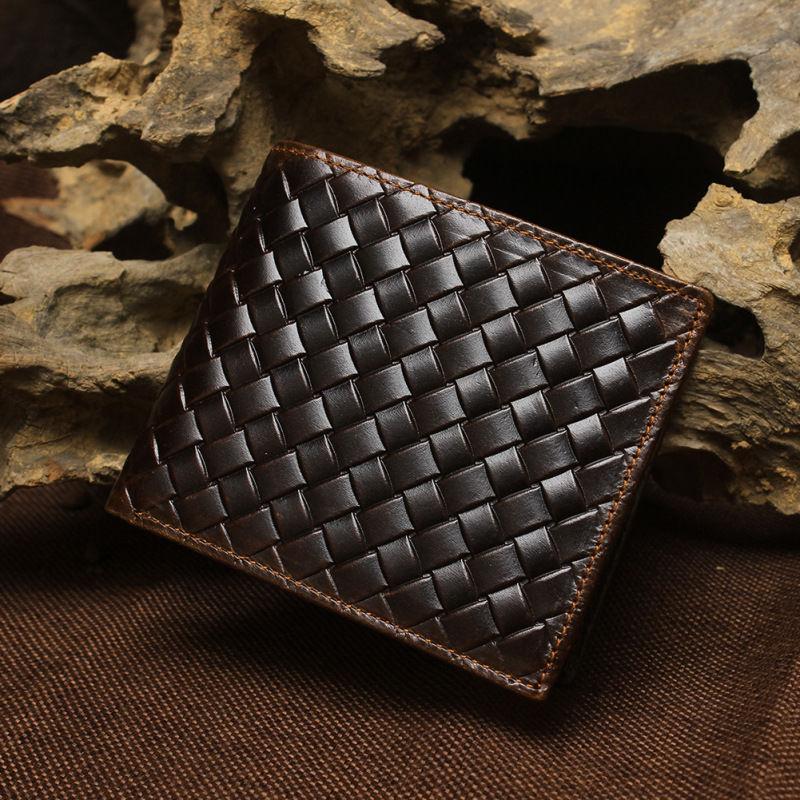 Real Oil Leather Men Wallet Card Holder European Style Weave Cow Leather Male Wallets 2 Folds Short Purse High Quality Fashion, Coffee
Real Oil Leather Men Wallet Card Holder European Style Weave Cow Leather Male Wallets 2 Folds Short Purse High Quality Fashion, Coffee