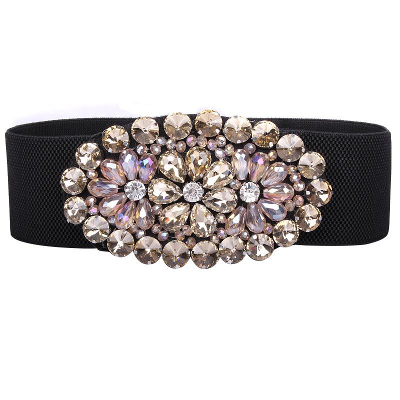 Belts Luxury Rhinestone Dress Women Colorful Crystal Gem Elastic Waistband Fashion Ladies Corset Summer Accessories DP92, Gray
Belts Luxury Rhinestone Dress Women Colorful Crystal Gem Elastic Waistband Fashion Ladies Corset Summer Accessories DP92, Gray