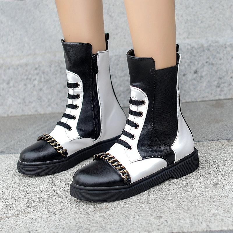 AIWEIYi Boots For Women White Brown Round Toe Motorcycle Autumn Winter Ankle Short Botas Mujer
AIWEIYi Boots For Women White Brown Round Toe Motorcycle Autumn Winter Ankle Short Botas Mujer