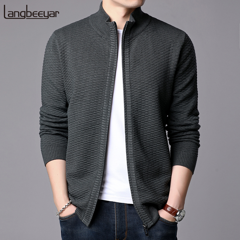 New Fashion Jackets Mens Stand Collar Cardigan Trend Streetwear Overcoat Winter Slim Fit Windbreaker Casual Coat Men Clothing 201118