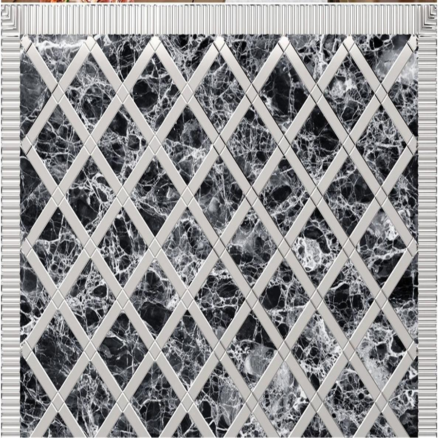 Modern minimalist metal frame marble wallpapers background wall modern wallpaper for living room, Sliver 
Modern minimalist metal frame marble wallpapers background wall modern wallpaper for living room, Sliver