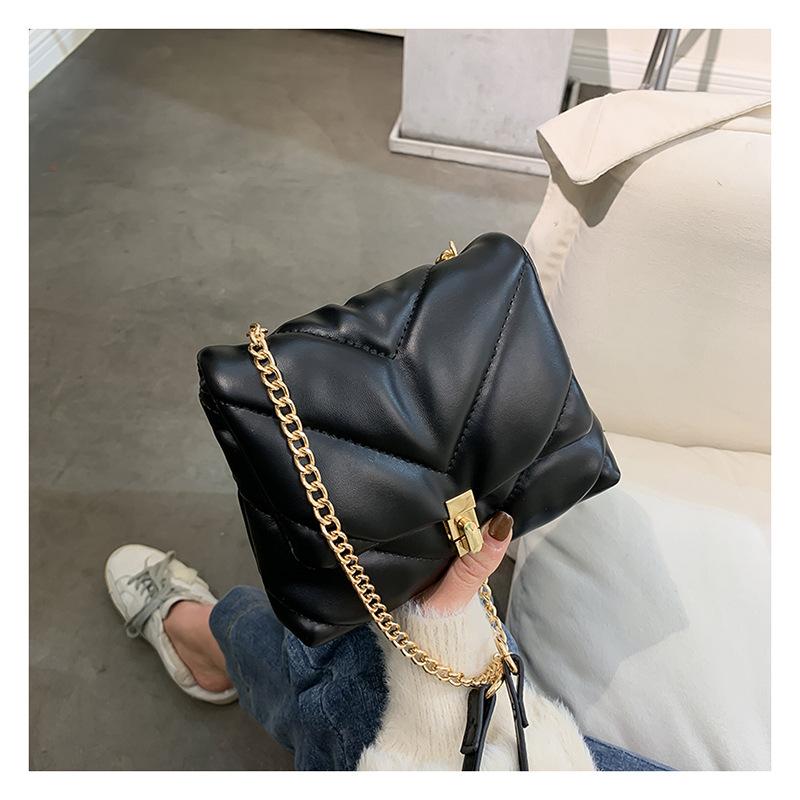 2021 Fashion PU Leather Bags Quilted Shoulder Bag Women Small Flap Bag Chain Ladies Crossbody Handbag Little Shopping Bags, Black
2021 Fashion PU Leather Bags Quilted Shoulder Bag Women Small Flap Bag Chain Ladies Crossbody Handbag Little Shopping Bags, Black