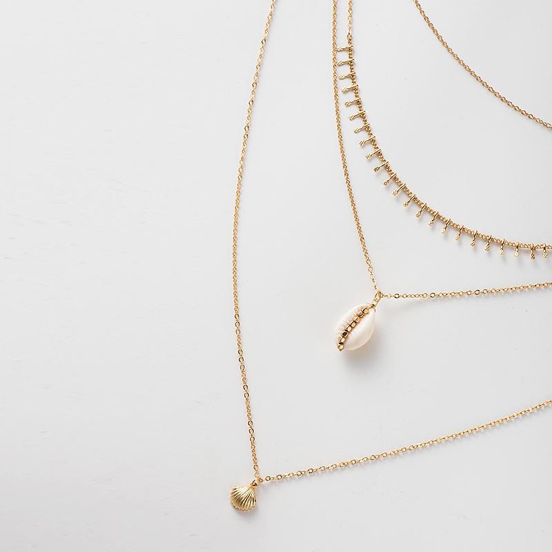 Fever&Free Fashion Bohemian 4 Layers Women Choker Necklace Trendy Sea Shell Summer Pendant Necklace Female Birthday Jewelry Gift
Fever&Free Fashion Bohemian 4 Layers Women Choker Necklace Trendy Sea Shell Summer Pendant Necklace Female Birthday Jewelry Gift