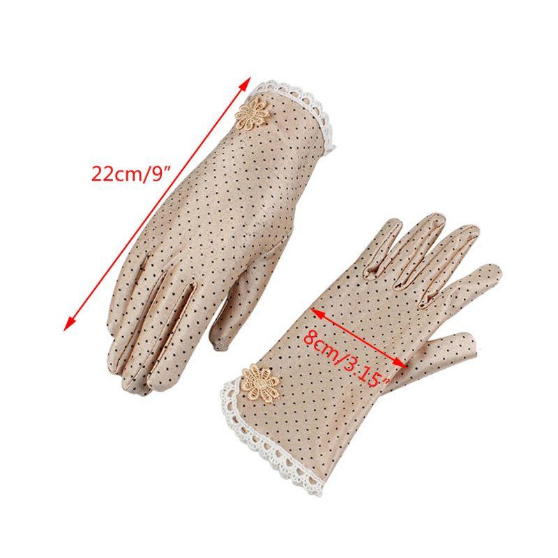 Women UV Protection Short Gloves Floral Lace Polka Dot Sunscreen Driving Mittens T8NB
Women UV Protection Short Gloves Floral Lace Polka Dot Sunscreen Driving Mittens T8NB