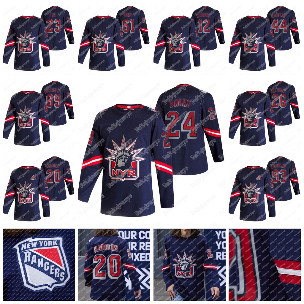 New York Rangers 2020-21 Reverse Retro Jersey Alexis Lafreniere Kaapo Kakko Artemi Panarin Jacob Trouba Pavel Buchnevich Mika Zibanejad, Black;red
New York Rangers 2020-21 Reverse Retro Jersey Alexis Lafreniere Kaapo Kakko Artemi Panarin Jacob Trouba Pavel Buchnevich Mika Zibanejad, Black;red