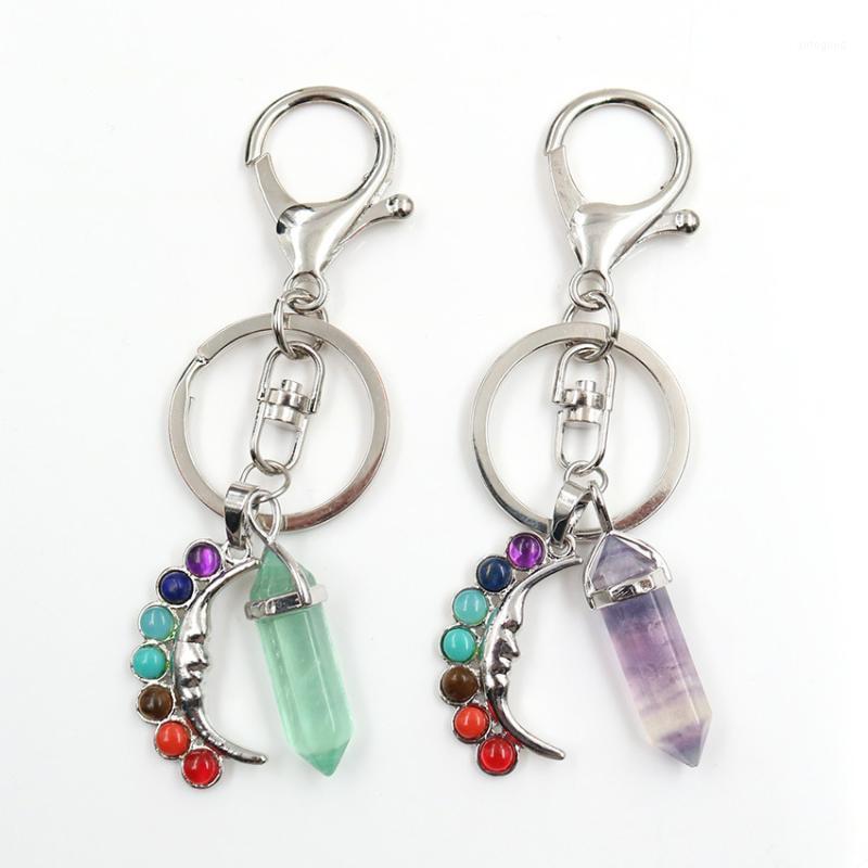 Keychains Reiki Stone Chakra Keychain Pendulum Natural Crystal Green Purple Fluorite Quartz Key Chains Half Moon Charms Clasps1
Keychains Reiki Stone Chakra Keychain Pendulum Natural Crystal Green Purple Fluorite Quartz Key Chains Half Moon Charms Clasps1