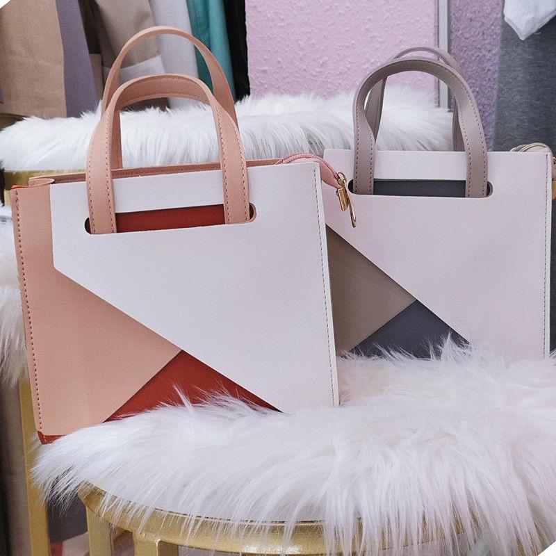 Fashion Matching Color Luxury Handbag Women PU Leather Handle Bag 2021 Large Capacity Shoulder Bag Lady Brands Crossbody, White-grey
Fashion Matching Color Luxury Handbag Women PU Leather Handle Bag 2021 Large Capacity Shoulder Bag Lady Brands Crossbody, White-grey