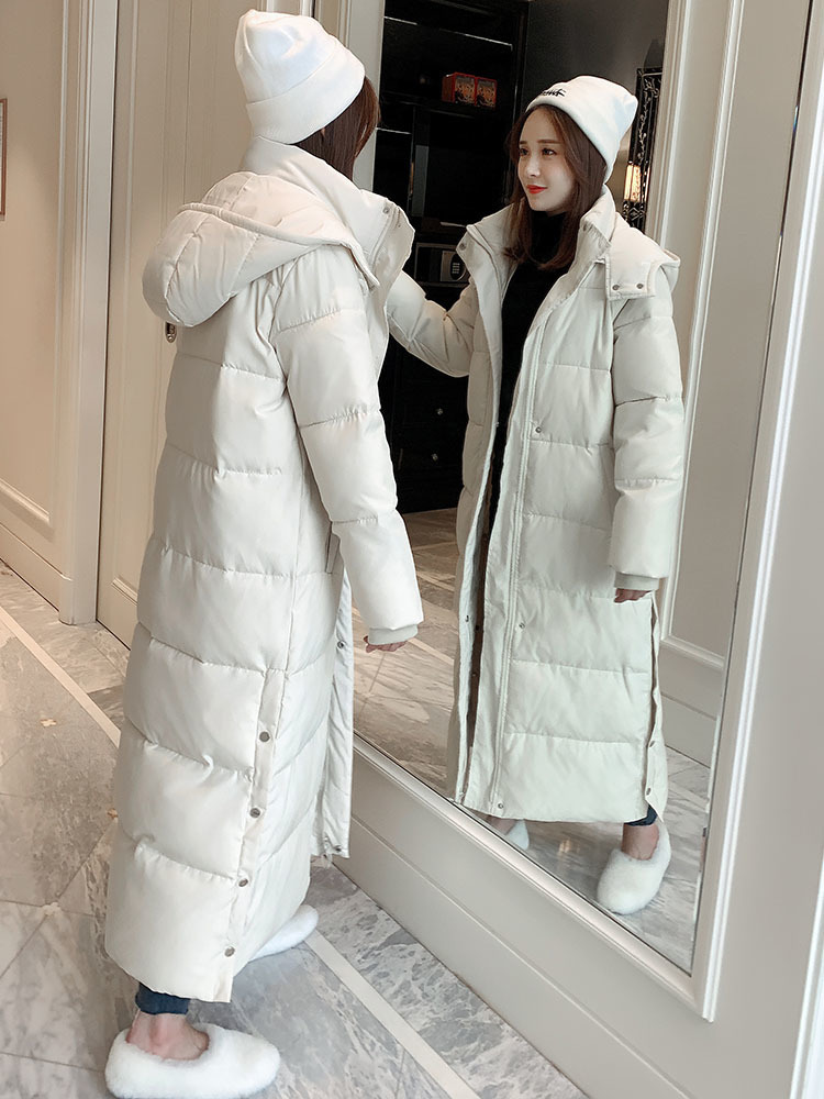 women's down Fashion Thick Warm Coat Lady Cotton Parka Long jaqueta winter Jacket with hood 201201