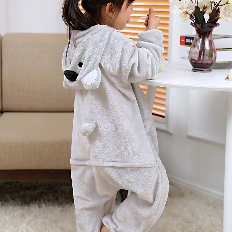 EOICIOI New Kids Pajamas Sets Flannel Boys Girls Cartoon Koala Cosplay Pyjamas Onesie Children Animal Hooded Sleepwear Winter LJ201216